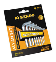 9 Parça Alyan Anahtar Seti 1.5-8 Mm L Tipi Çelik Somun Sıkma Montaj Takımı