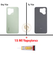 Infinix Hot 50İ Yeşil Uyumlu Arka Kapak + B7000 Yapıştırıcı Arka Cam Batarya Pil Kapağı Lazer Kesim