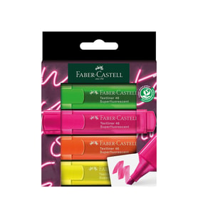 Faber-Castell Şeffaf Fosforlu Kalem (4'lü)