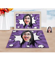 BK Gift Kişiye Özel Kadın Yüz Karikatürlü 1000 Parça Profesyonel Puzzle-2