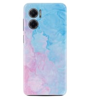 Xiaomi Redmi Note 11E Kılıf Resimli Desenli Baskılı Silikon Pink Blue Abstract 1385