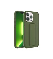 Apple iPhone 13 Pro Uyumlu Kılıf Zore Qstand Kapak (Koyu Yeşil)