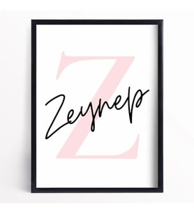 İsme Özel Hediyelik Duvar Posteri Çerçevesiz