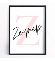 İsme Özel Hediyelik Duvar Posteri Çerçevesiz