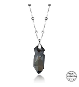 Swarovski Crystal Taşlı Top Zincir Gümüş Kadın Kolye