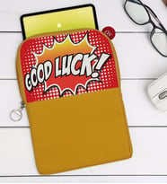 BK Gift Pop Art Tasarımlı Taşınabilir Koruyucu Tablet Kılıfı & Organizer Çanta - Sarı-15