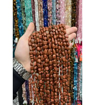 Yıldız Taşı Tımbıl Kesim Kahverengi 8x12mm Doğal Taş Dizi