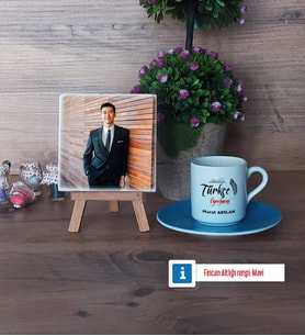 Türkçe Öğretmeni Fotoğraflı Dekoratif Taş, Ahşap Altlıklı Türk Kahvesi Fincanı Hediye Öğretmenler Günü Hediyesi (Model 5)