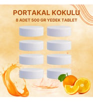 4 Adet 2x500Gr - PORTAKAL - Nem Alıcı Rutubet Giderici Yedek Tablet