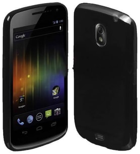 Galaxy Nexus i9250 ile Uyumlu Parlak Silikon Kılıf Siyah Renk