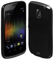 Galaxy Nexus i9250 ile Uyumlu Parlak Silikon Kılıf Siyah Renk