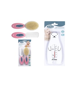 Bebek Bakım Seti (doğal Fırça Tarak+banyo Termometresi)