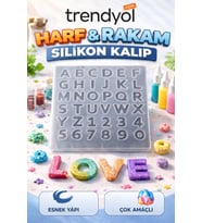 Epoksi Silikon Kalıp Büyük Harfler Kalıbı Küçük Boy 1.7 CM 36lı
