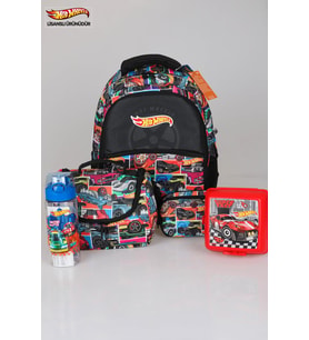 DEKOMUS İLE YENİ SEZON LİSANSLI HOT WHEELS OKUL,BESLENME,KALEM ÇANTASI İLE MATARA,BESLENME KABI SETİ