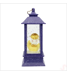 Uçuşan Simli,12,5cm x 5cm Led Işıklı Astronot Fener Küre - B (STD)