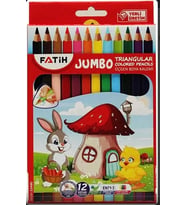 FATİH 12 RENK JUMBO KURU BOYA KALEMİ