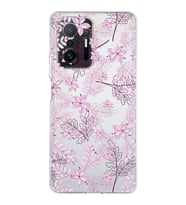 Xiaomi  Mi 11T  Kamera Korumalı Kapak Floral Pudra Tasarımlı Şeffaf  Kılıf