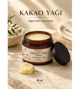 SOĞUK SIKIM KAKAO YAĞI %100 DOĞAL & SAF 50 ml