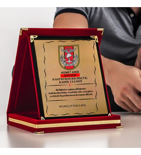 Türk Silahlı Kuvetleri Personeline Özel Hediyelik Teşekkür Plaketi