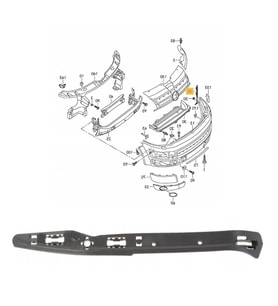 Vw T5 T6 Sol Ön Tampon Braketi 2004-2014 7H0807183A