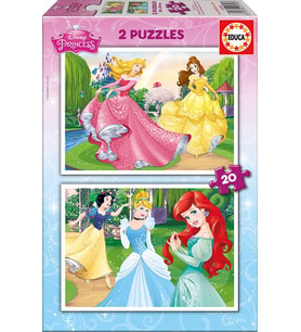 Educa Disney Prensesler 2x20 Parça Puzzle