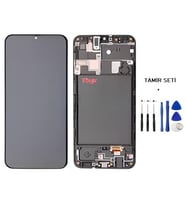 Tkgz - Samsung Galaxy A20 - SM-A205 Uyumlu Lcd Ekran Dokunmatik  - A - Kalite ÇITALI + TAMİR SETİ