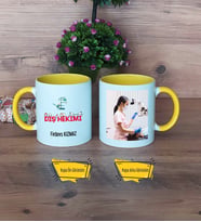 Diş Hekimi Kupa Bardak Sarı Fotoğraflı Diş Hekimleri Günü Hediyesi