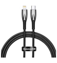 Baseus Glimmer Series Fast Charging Data Cable Type-C to iP 20W 1m (Siyah)