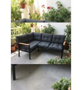 Miami melisa 2+2 Köşe Yön değiştirilebilir Koltuk Takımı Balkon-bahçe-kafe-mutfak-takımı