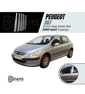 Peugeot 307 Krom Kapı Direk Seti 6 Prç P.Çelik 2000 Üzeri