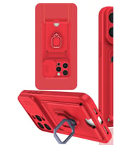 Pilelistore   iPhone 15 Pro Max Kılıf Zuma Kartvizitli Yüzüklü Silikon - Kırmızı