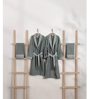 Koza Home Limira 4lü Set Yeşil Pamuk 2 Bornoz S-M-L-XL 2 Havlu 50x90 2240
