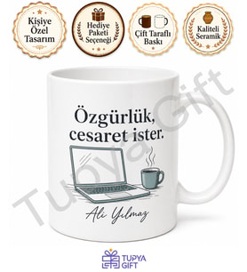 Freelancer Hediyesi Kişiye Özel Baskılı Kupa Bardak Freelance Hediye