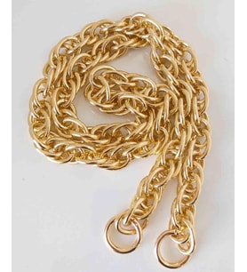 Angel Çanta Aksesuar 100 Cm Çift Halka Döngülü Zincir Yaylı Halkalı Light Gold Renk