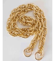 Angel Çanta Aksesuar 100 Cm Çift Halka Döngülü Zincir Yaylı Halkalı Light Gold Renk