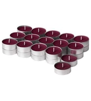 30 Lu Yabani Meyveler Kokulu Mum MeridyenDukkan Böğürtlen Kokusu Mini Mum 3.8 Cm Bordo 