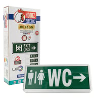 Horoz Robson 3W 160 Lümen Şarjlı WC Sağ Tuvalet Yön Levhası (2'li Paket)