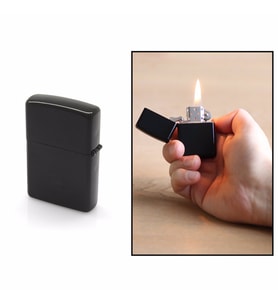 Kişiye Özel İsim Yazılı Zippo Tasarım Siyah Renk Taşlı Metal Çakmak (Çok Renkli)