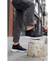 Elit ASPRT4194 Erkek Klasik Sneaker Siyah - Beyaz
