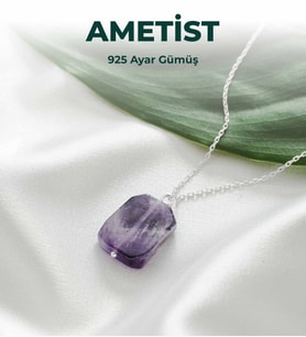 Luxtone Sertifikalı Ametist 925 Ayar Gümüş Kolye Kadın Takı LX0240KL