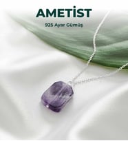 Luxtone Sertifikalı Ametist 925 Ayar Gümüş Kolye Kadın Takı LX0240KL