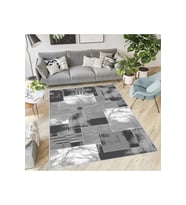 Rovigo Home Dijital Baskı Yıkanabilir Kaymaz Taban Salon Halısı RVG0390 (Gri)