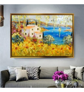 Altın Çerçeveli dekoratif tablo a1434 (Gold)