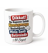 Sürekli Konuşan Arkadaşa Çenesi Düşükler İçin Mola Saati Kupası Hediye