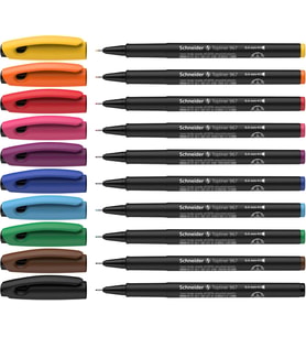 Schneider Topliner 967 Fineliner (Çizgi Kalınlığı 0,4 Mm) 10'Lu Kutu Çeşitli