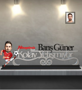 Kişiye Özel Milli Takım Karikatürlü Kolay Yetişmiyor Ahşap Biblo Bay-1