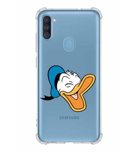 Samsung Galaxy A11  Köşe Korumalı Antişok Kapak Donald Duck Tasarımlı Şeffaf  Kılıf