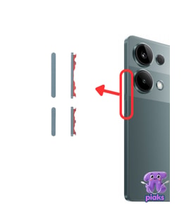 Redmi Note 13 Pro 4G Açma Kapama Ve Yan Ses Tuşu Plastik Düğme 23117RA68G 2312FPCA6G Uyumlu