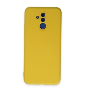 Mate 20 Lite Kılıf Nano Içi Kadife Silikon - Sarı