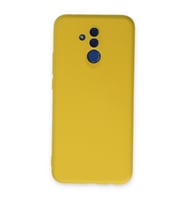 Mate 20 Lite Kılıf Nano Içi Kadife Silikon - Sarı